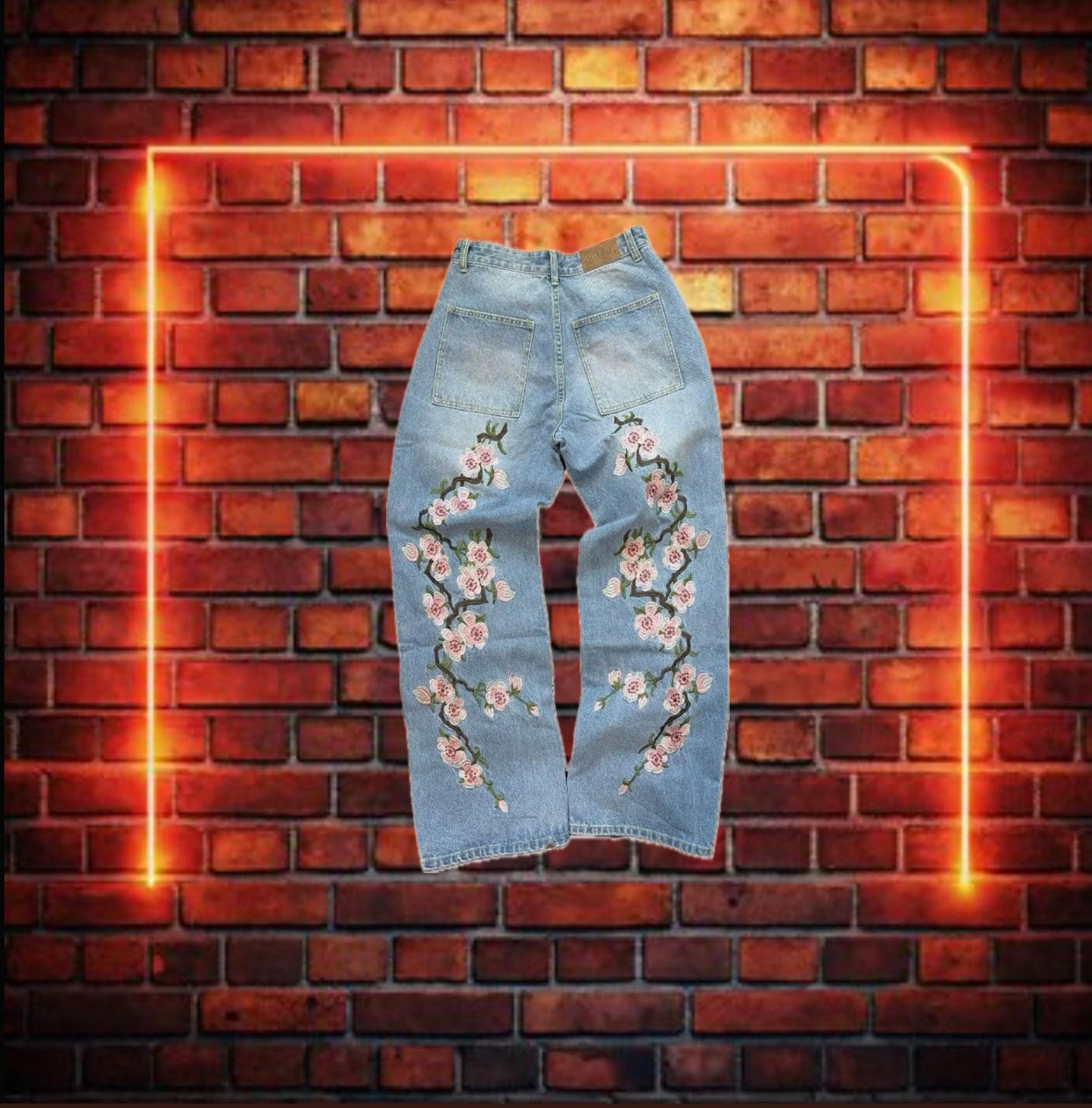 men Baggy Harajuku cherry blossom