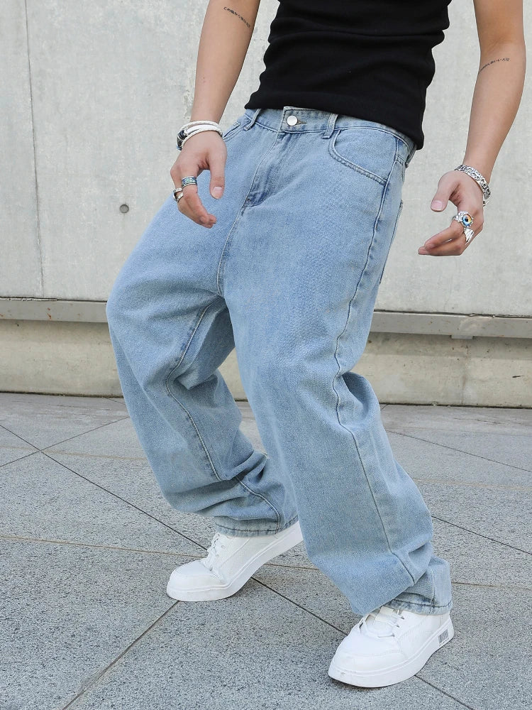Men Baggy Jeans Oversize Straight