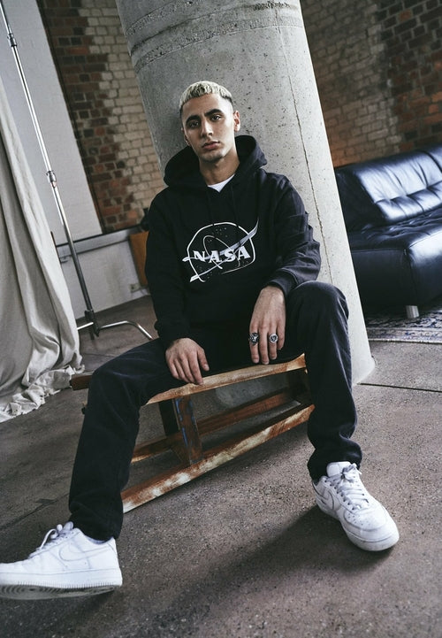 NASA Black and White Insignia Hoodie